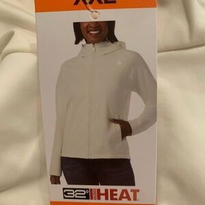 New 32 Degrees Heat Ladies Softshell Jacket, Cream, Size: XXL